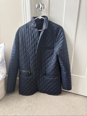 Greyson Quilted Navy Lightweight Jacket